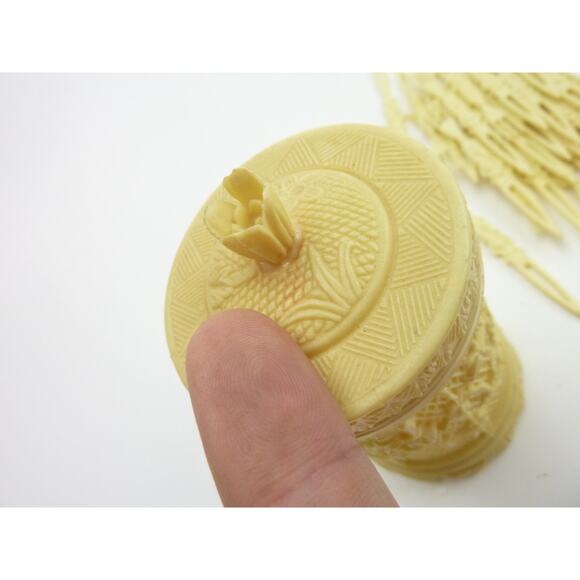 Vintage Appetizer Cocktail Forks Lattice Plastic Rose Retro Filigree Jar Holder - Picture 5 of 6